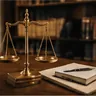 Scales of justice on a solicitor’s desk